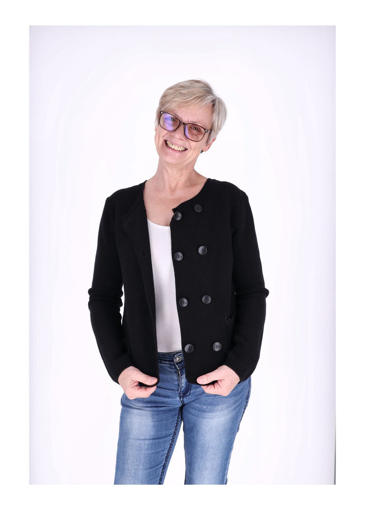 Splash of Color Strickjacke Zweireiher Damen
