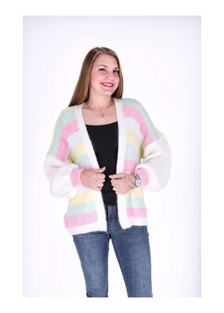 Splash of Color Strickjacke Ringel kurz