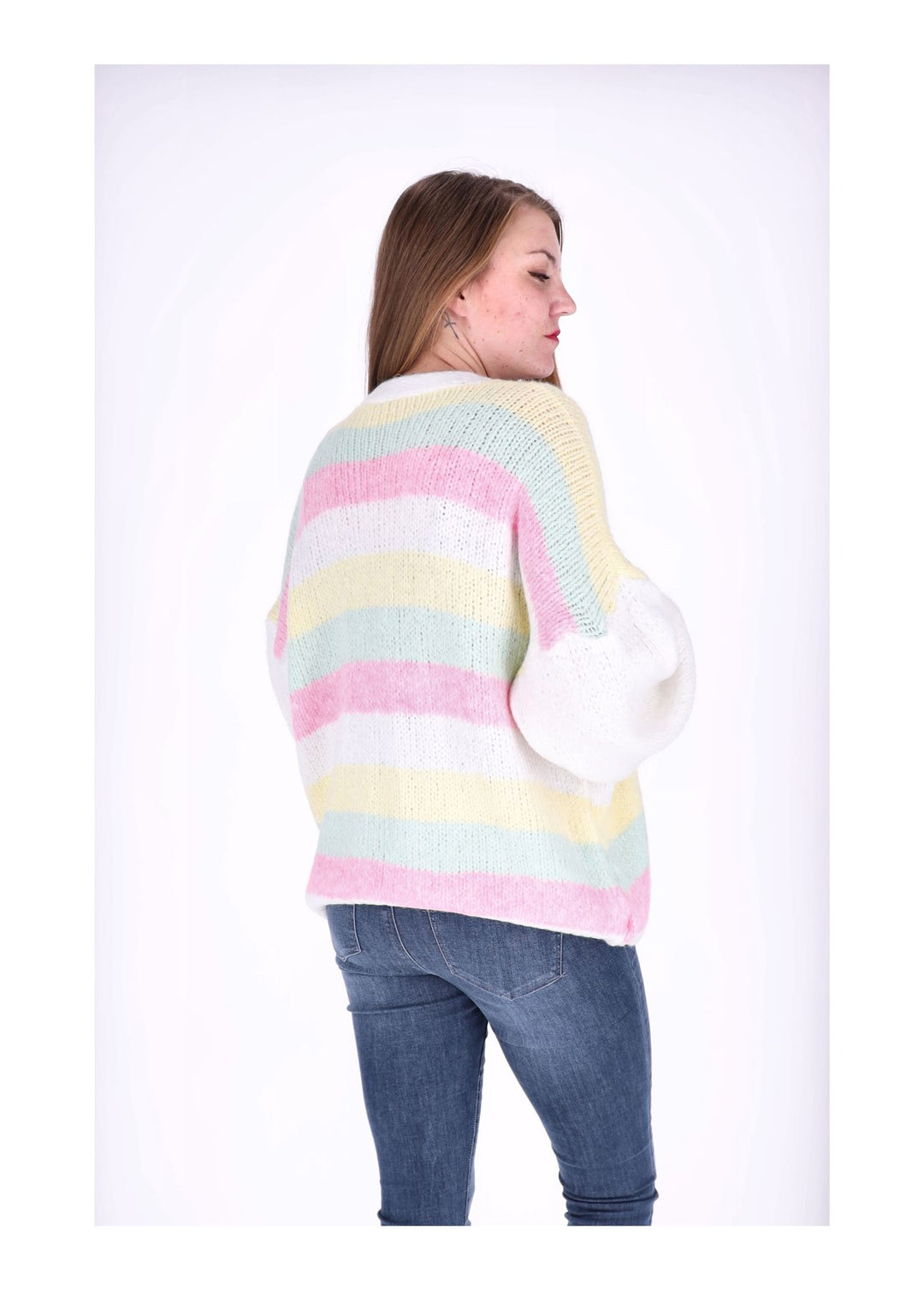 Splash of Color Strickjacke Ringel kurz