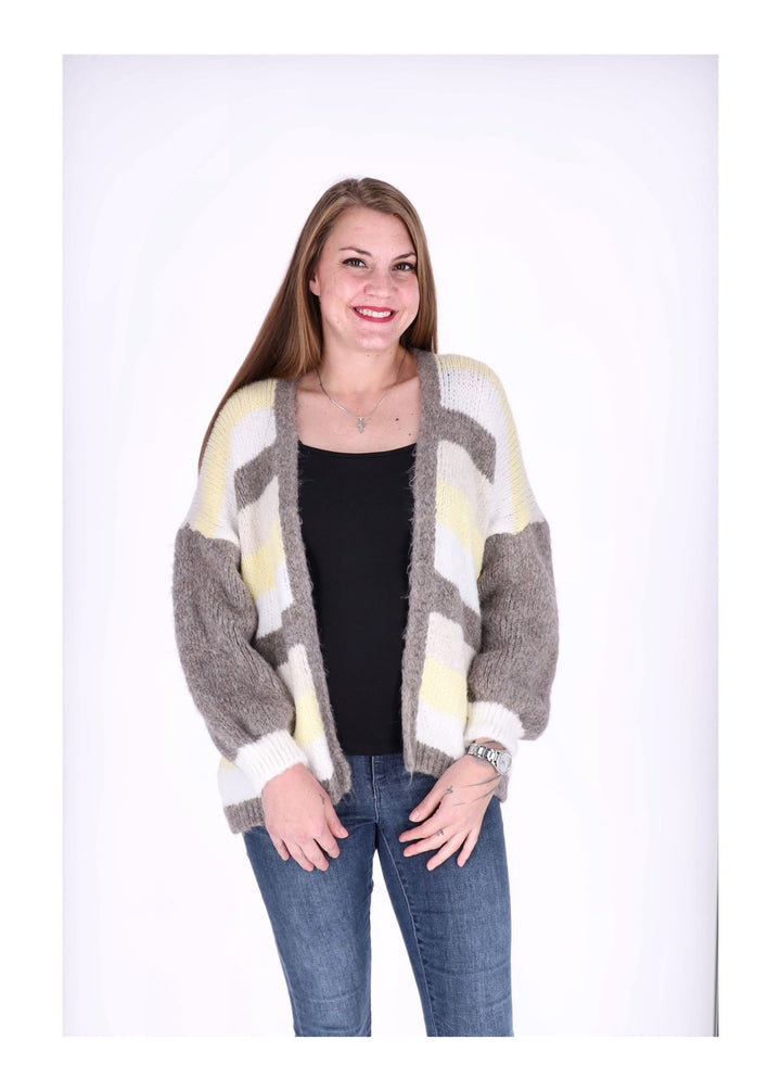 Splash of Color Strickjacke Ringel kurz