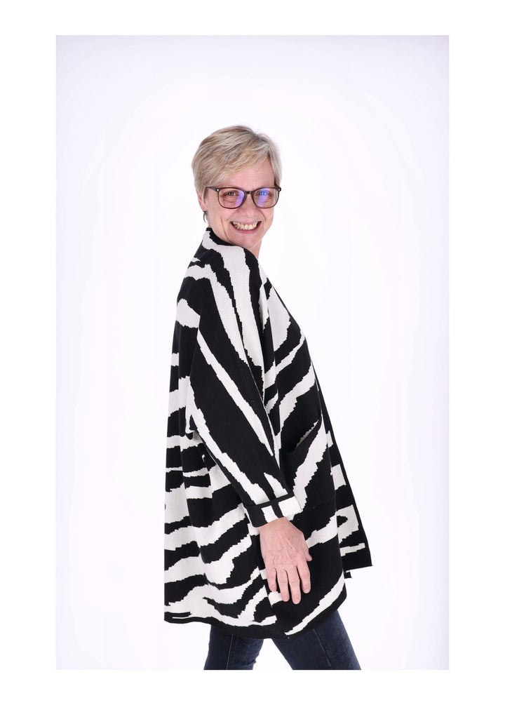 Splash of Color Strickjacke Damen Lang