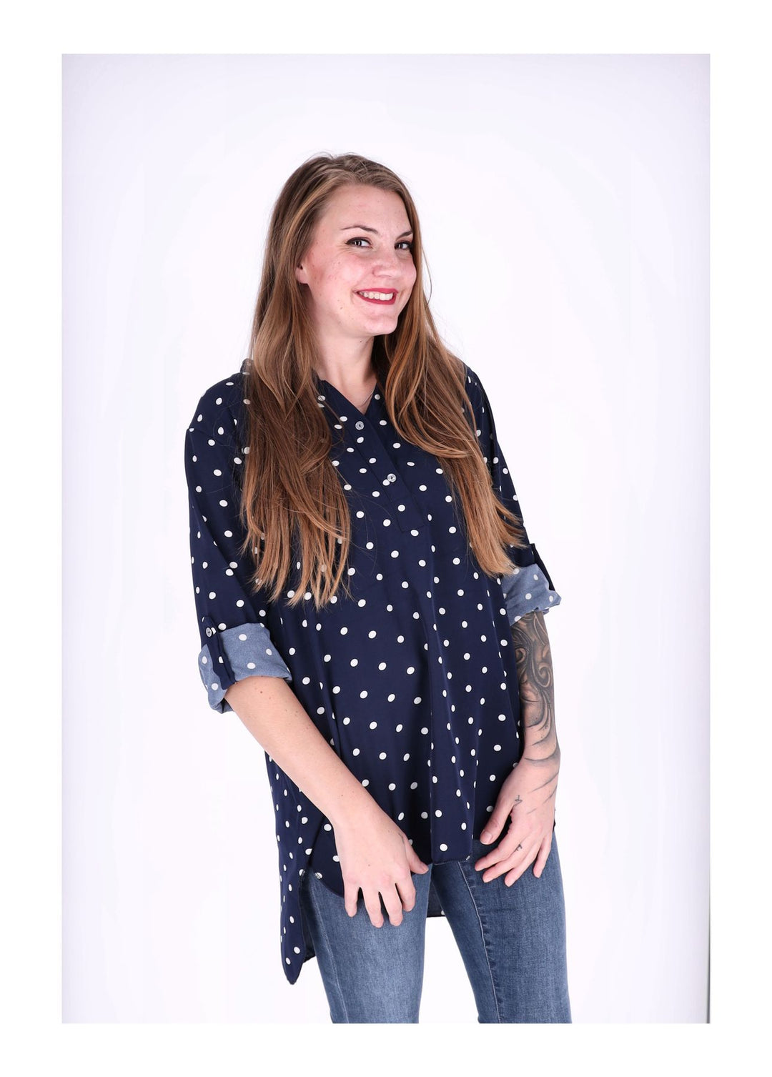 Splash of Color Blusenshirt Damen Punkte