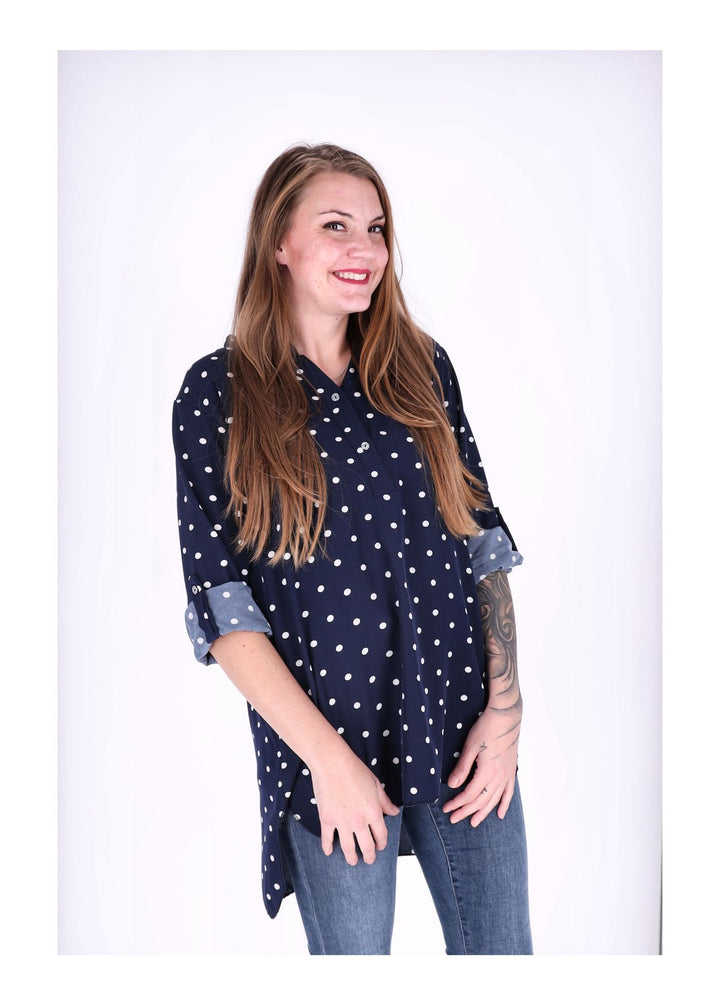 Splash of Color Blusenshirt Damen Punkte