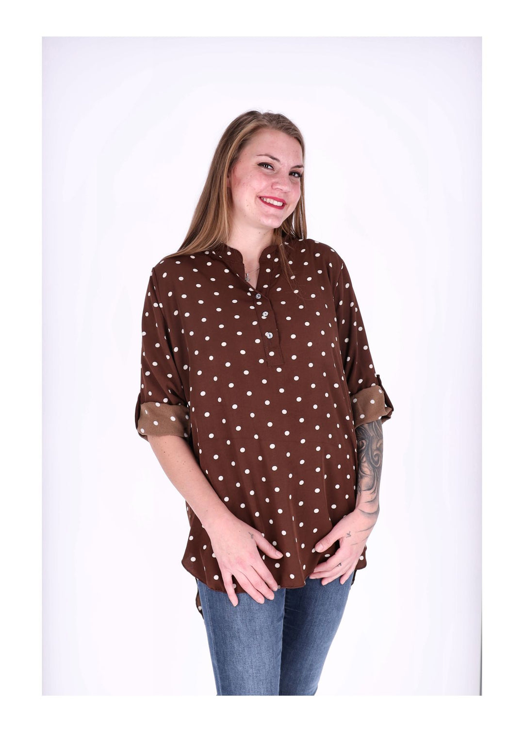 Splash of Color Blusenshirt Damen Punkte