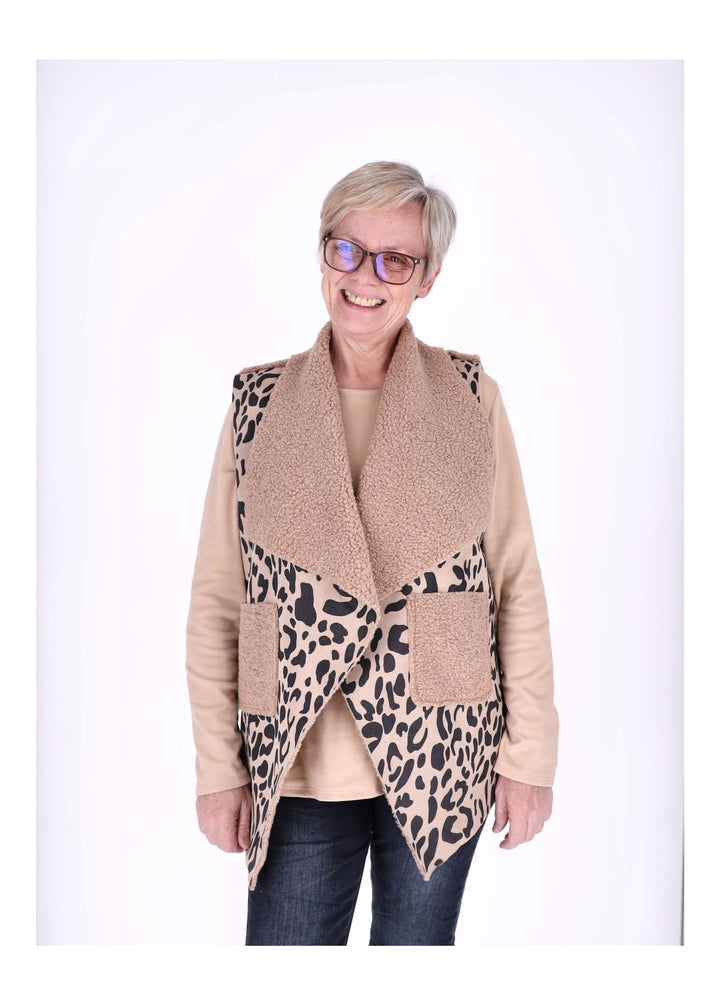 Splash of Color Damenweste Leo-Print