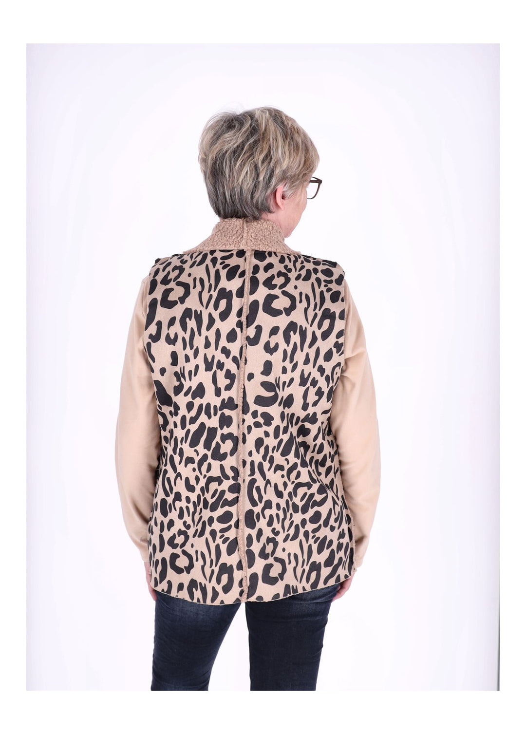 Splash of Color Damenweste Leo-Print