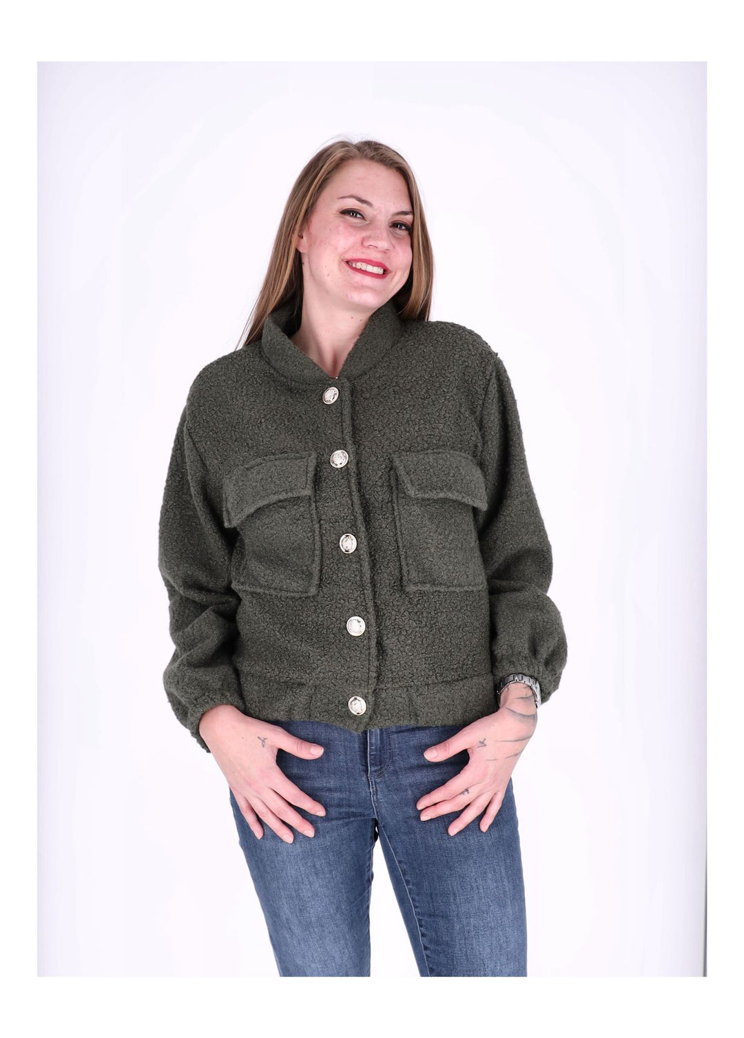 Bundjacke Damen Bouclé