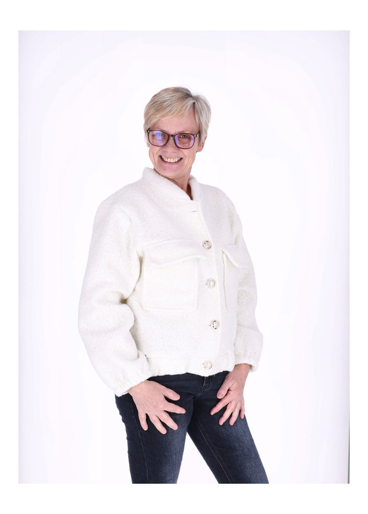Bundjacke Damen Bouclé