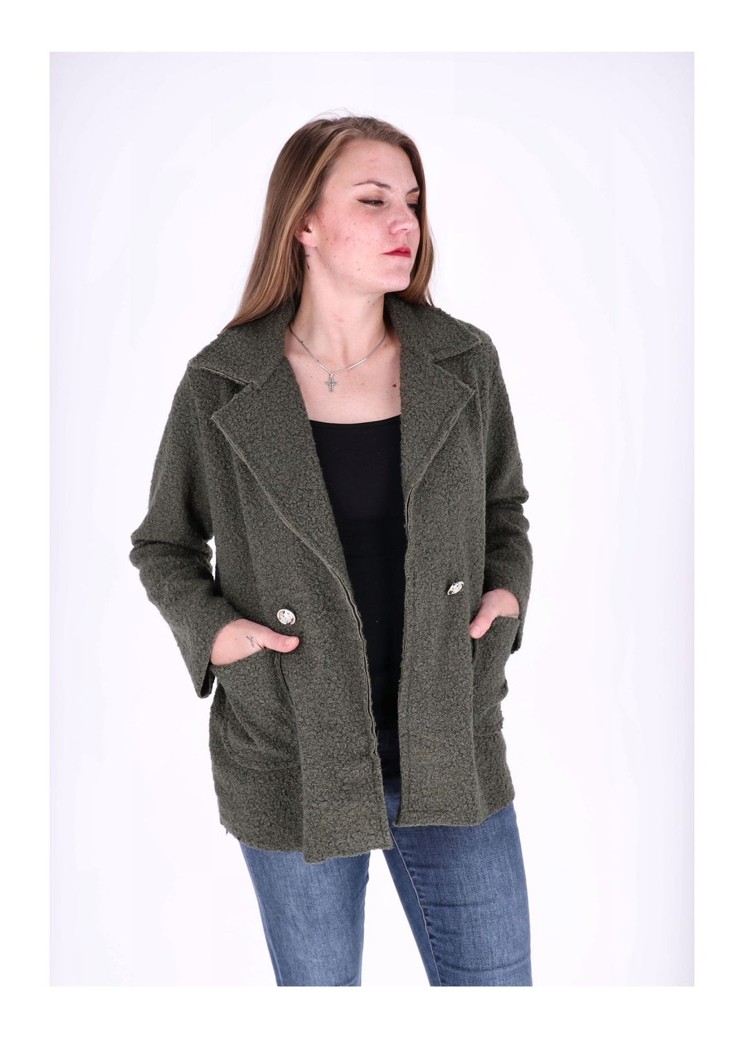Splash of Color Bouclé Kurzjacke Damen