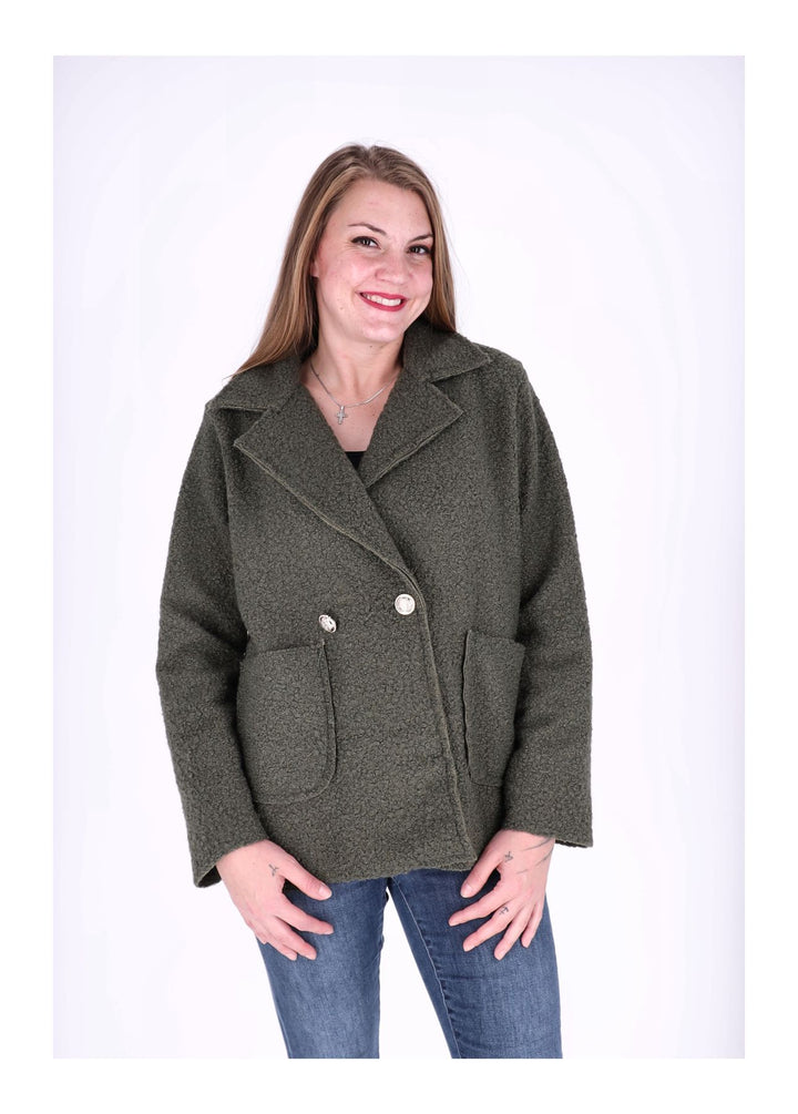 Splash of Color Bouclé Kurzjacke Damen