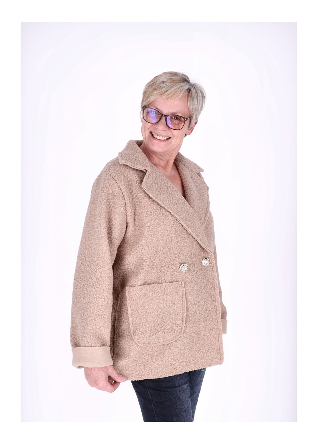 Splash of Color Bouclé Kurzjacke Damen