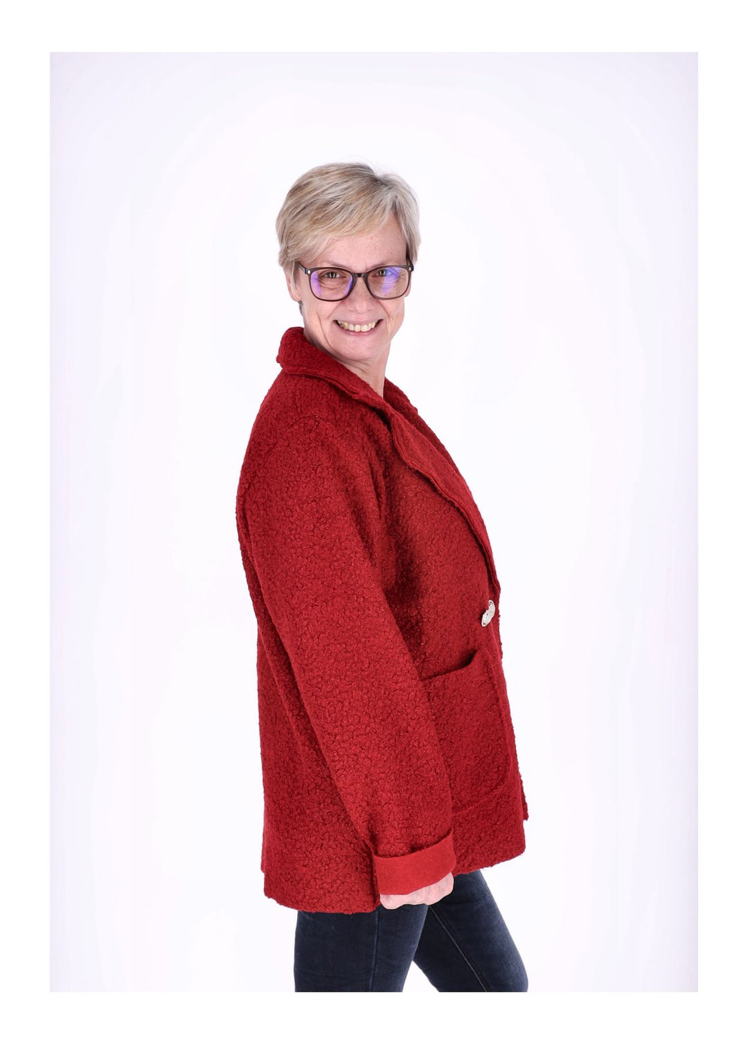 Splash of Color Bouclé Kurzjacke Damen