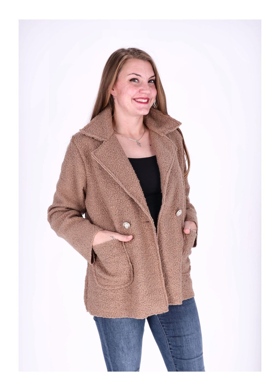 Splash of Color Bouclé Kurzjacke Damen