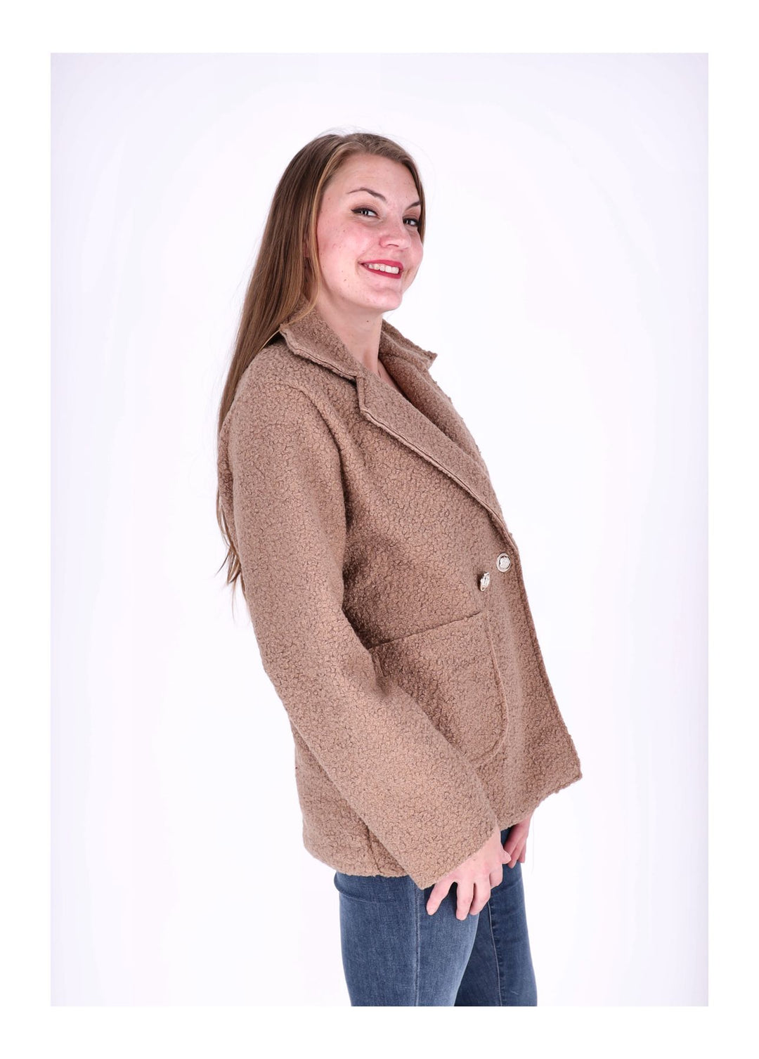 Splash of Color Bouclé Kurzjacke Damen