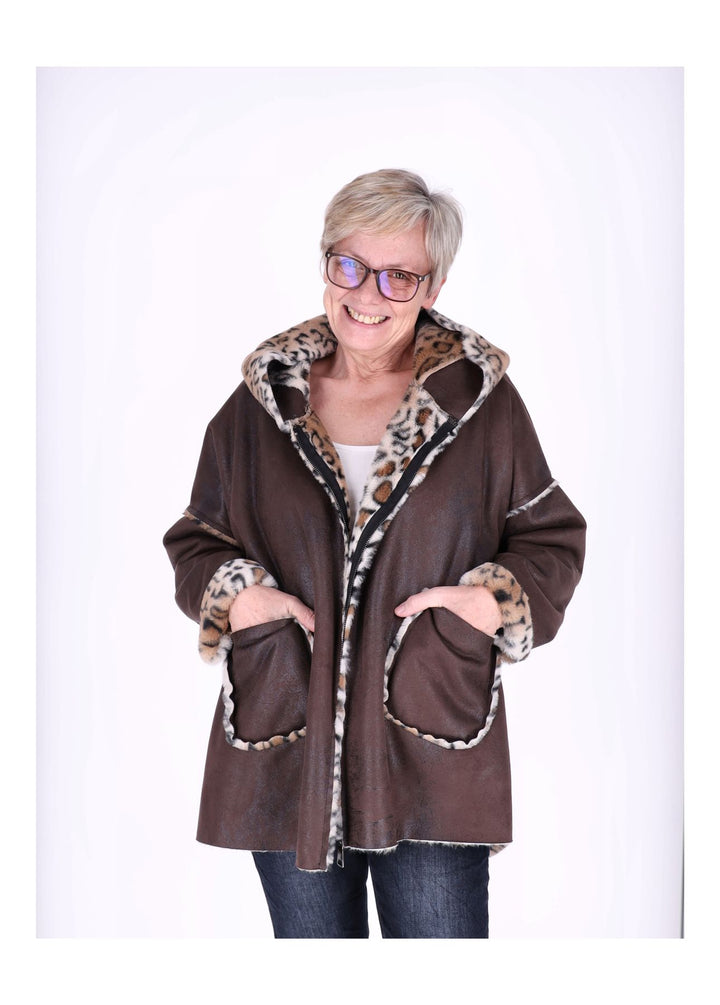 Splash of Color Lederimitat Jacke Damen