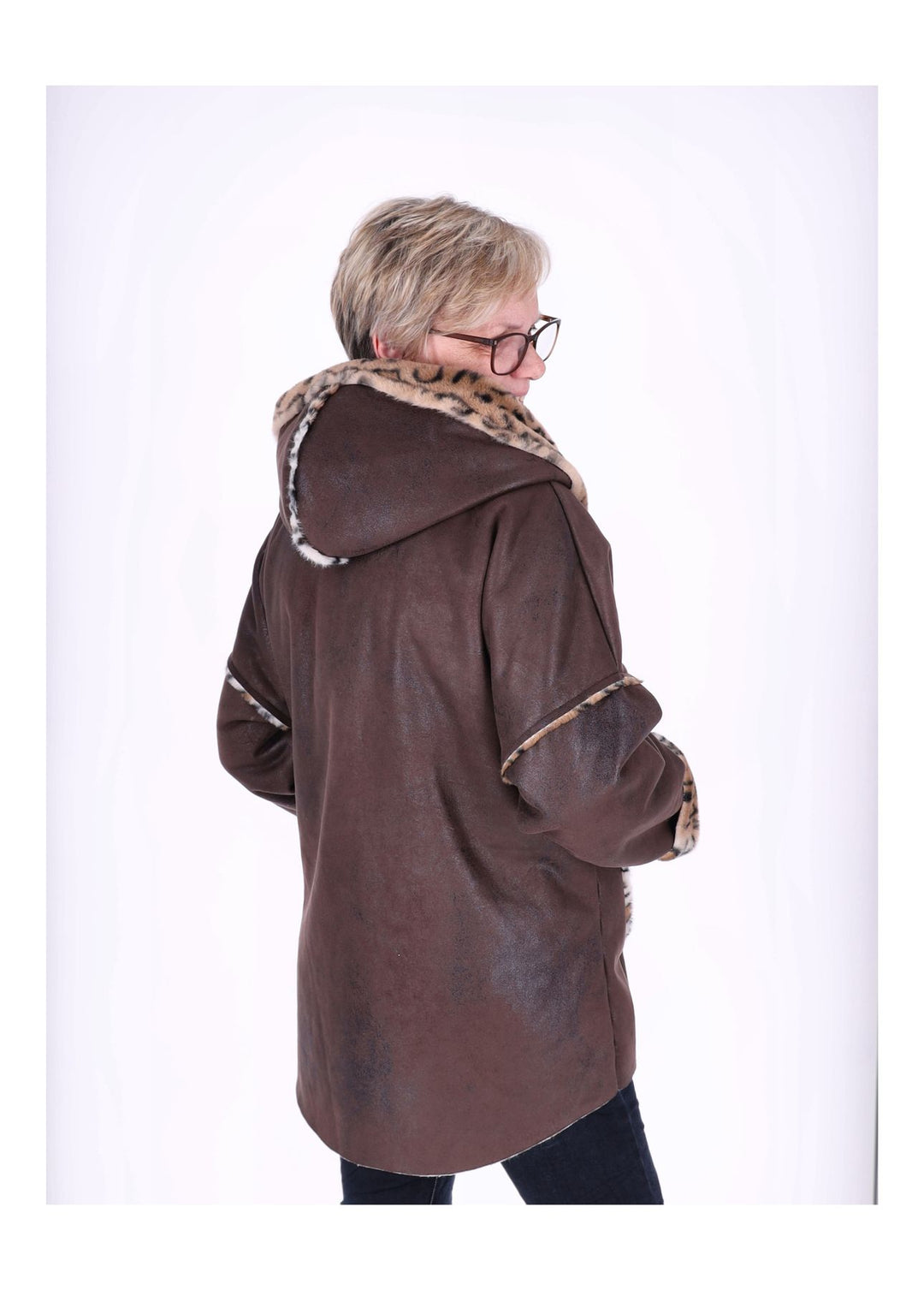 Splash of Color Lederimitat Jacke Damen