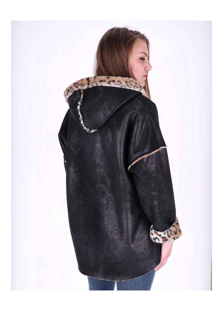 Splash of Color Lederimitat Jacke Damen
