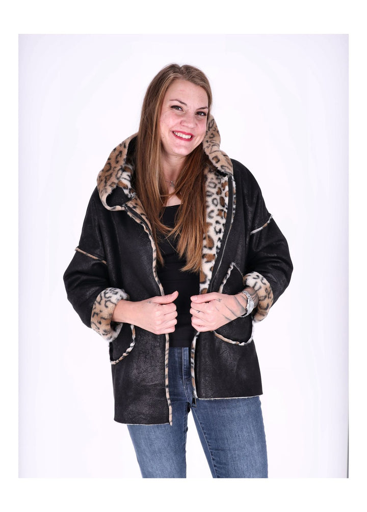 Splash of Color Lederimitat Jacke Damen
