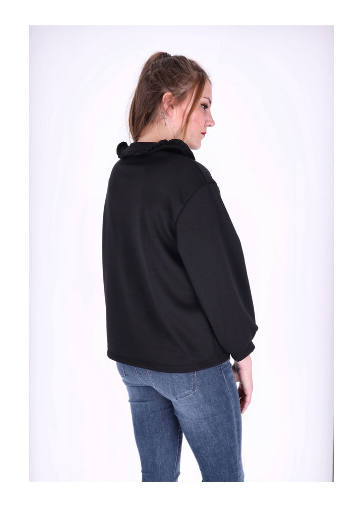 Splash of Color Damen Poloshirt Rüschenkragen