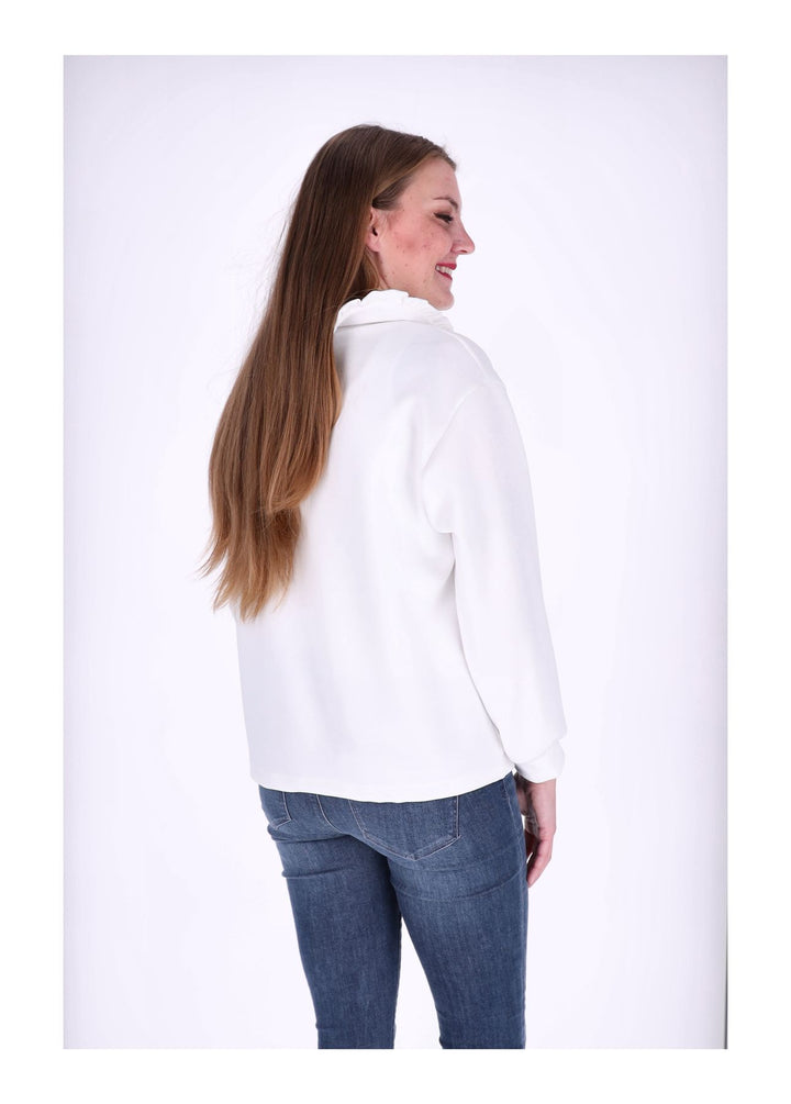 Splash of Color Damen Poloshirt Rüschenkragen