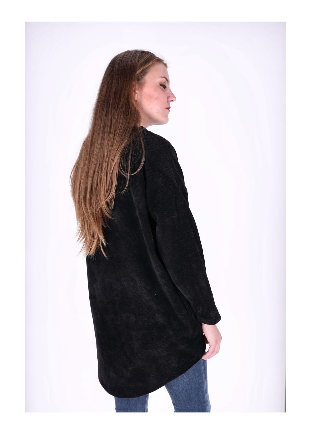 Longshirt Damen Cordoptik Splash of Color