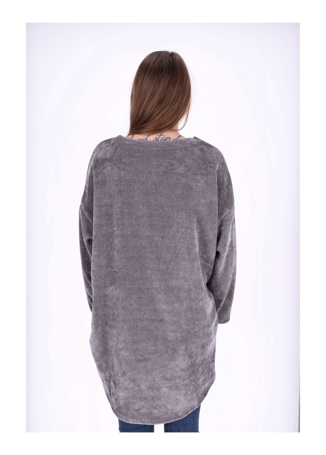 Longshirt Damen Cordoptik Splash of Color
