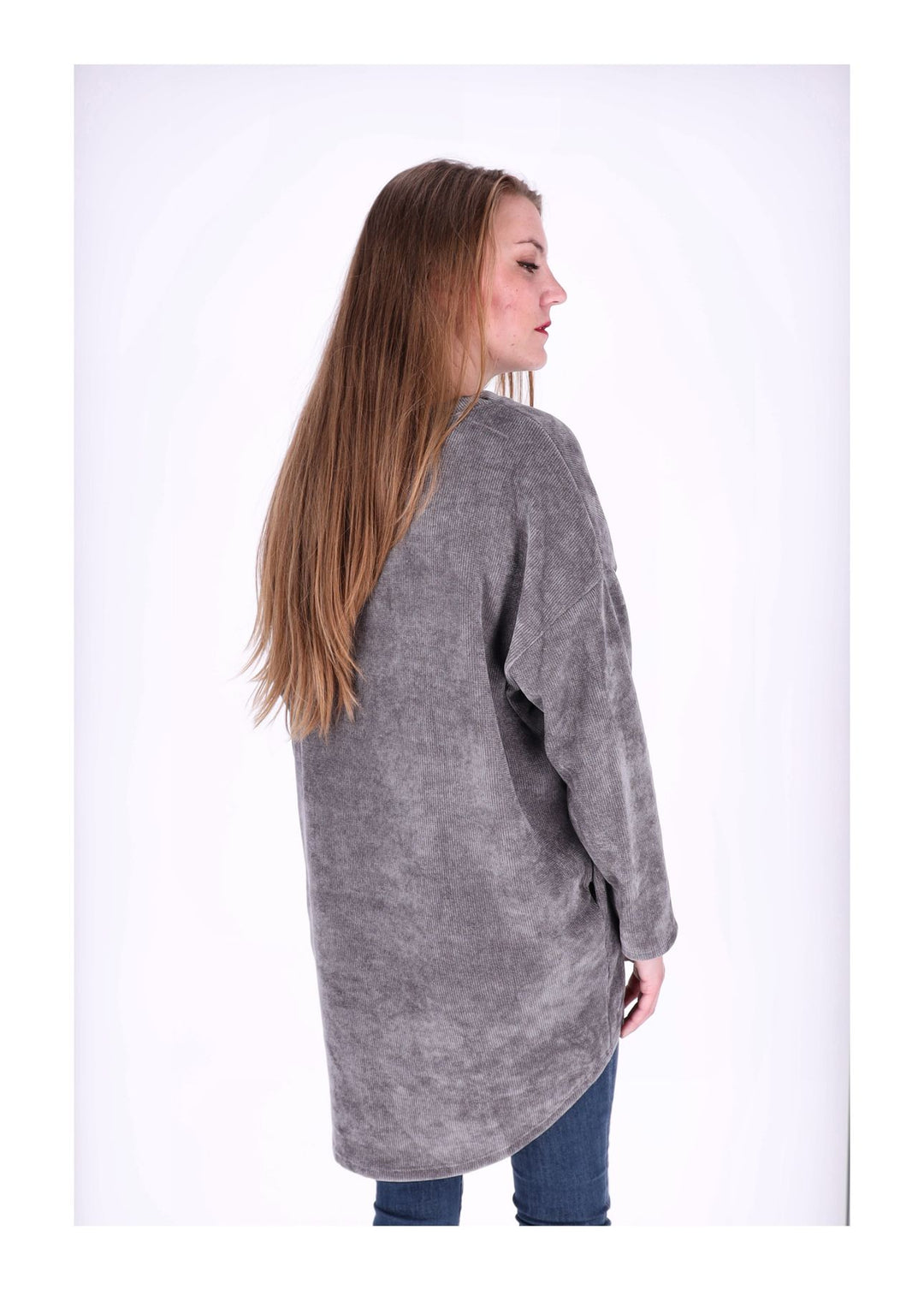 Longshirt Damen Cordoptik Splash of Color