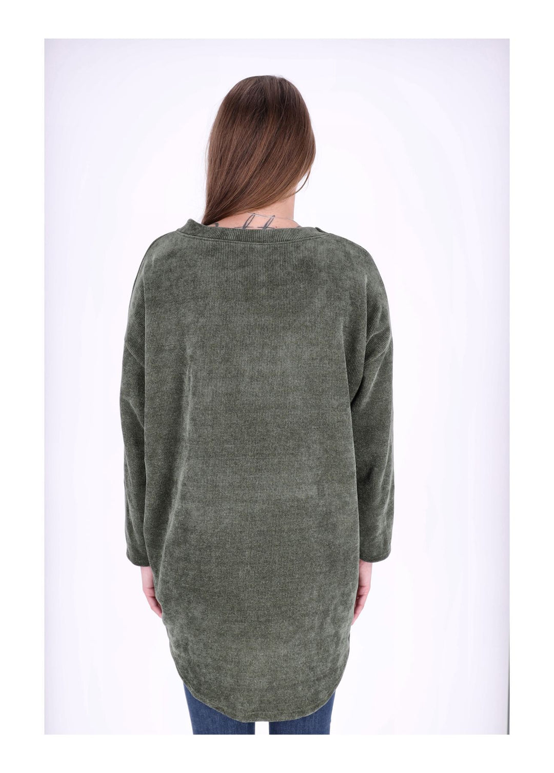 Longshirt Damen Cordoptik Splash of Color