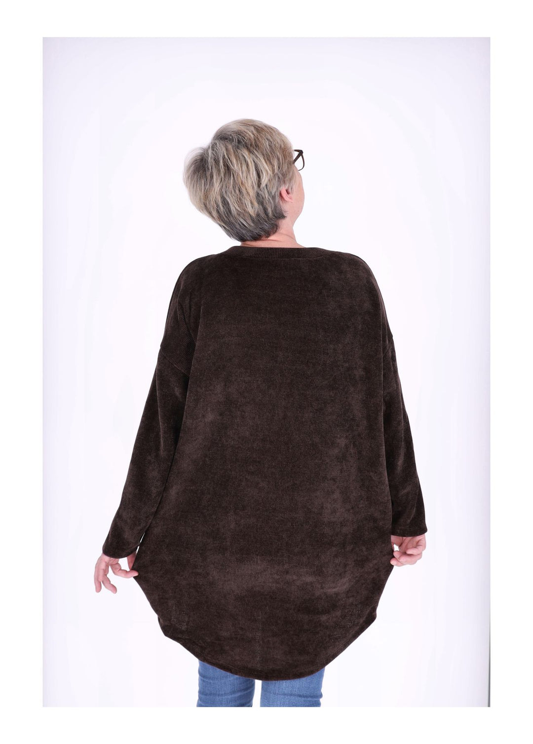Longshirt Damen Cordoptik Splash of Color