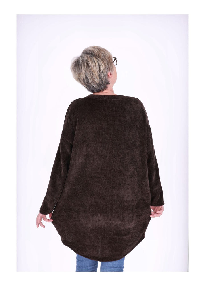 Longshirt Damen Cordoptik Splash of Color