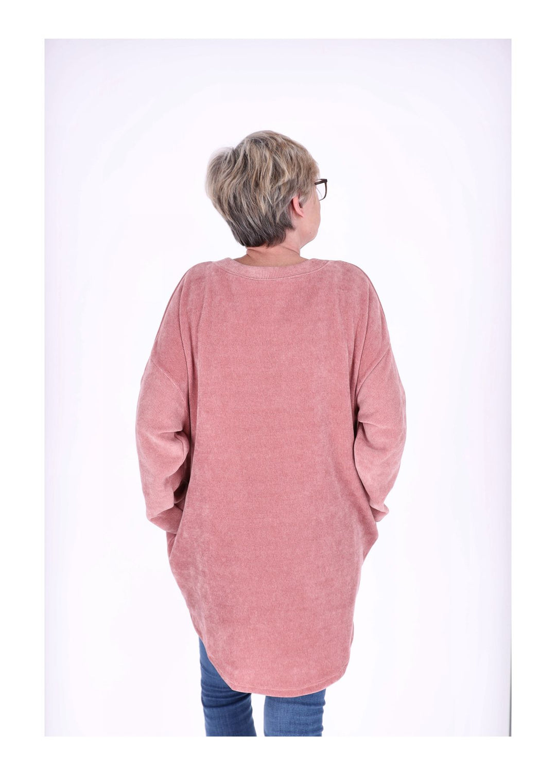 Longshirt Damen Cordoptik Splash of Color