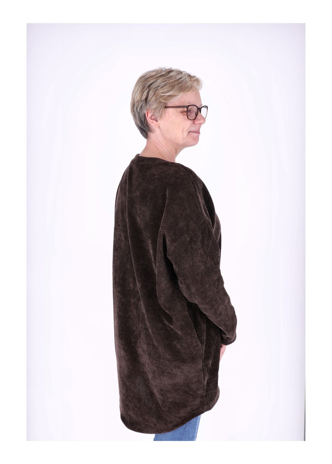 Longshirt Damen Cordoptik Splash of Color