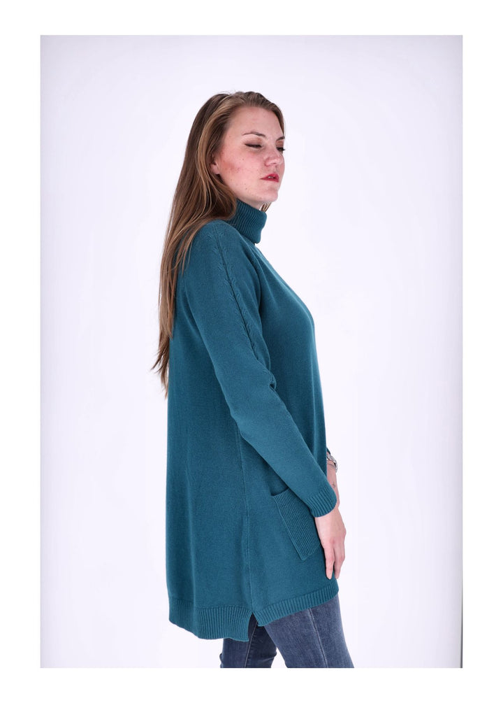 Splash of Color Strickkleid Rollkragen