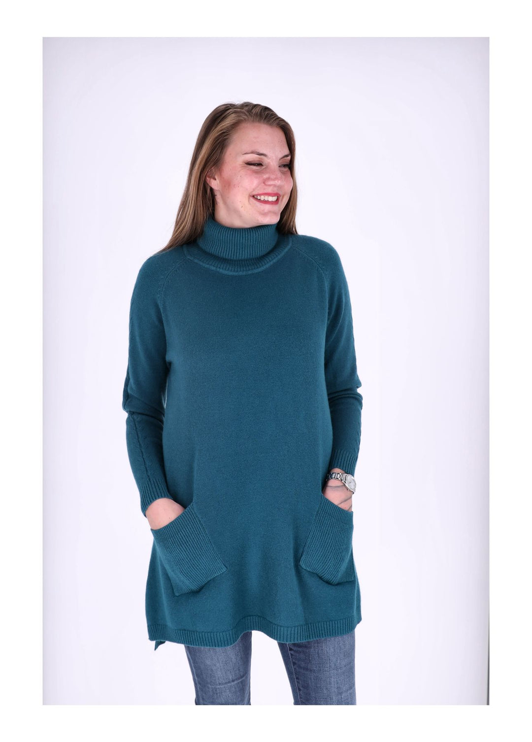 Splash of Color Strickkleid Rollkragen