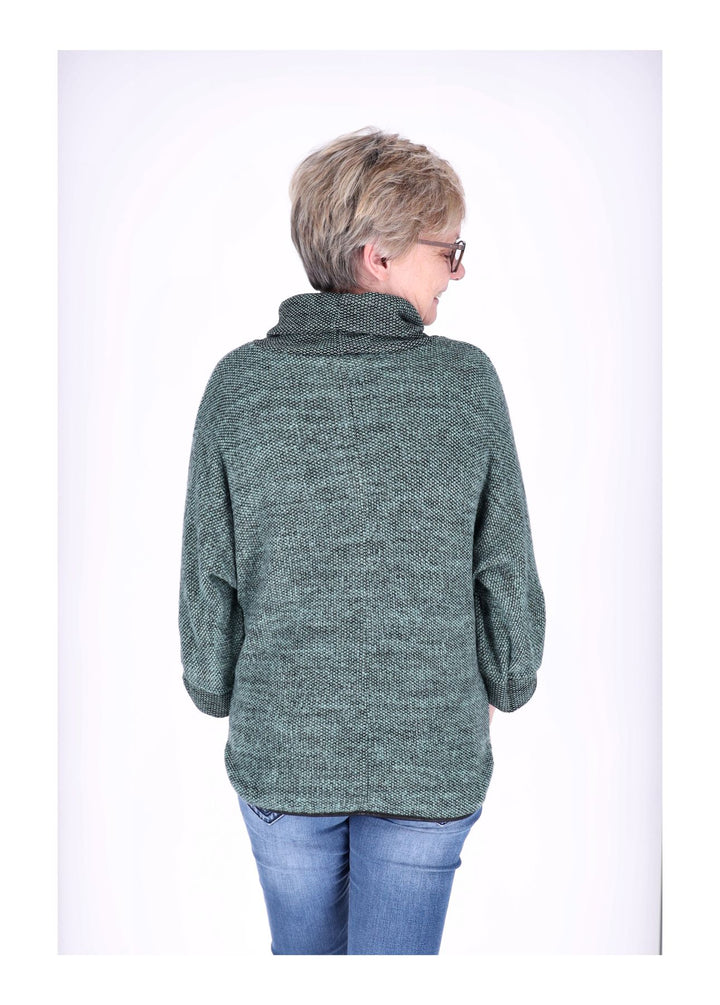 Damen Shirt mit Rollkragen in grün