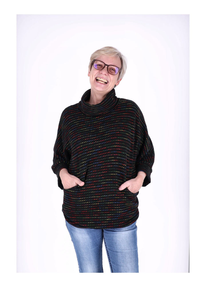 Splash of Color Damen Shirt Rollkragen