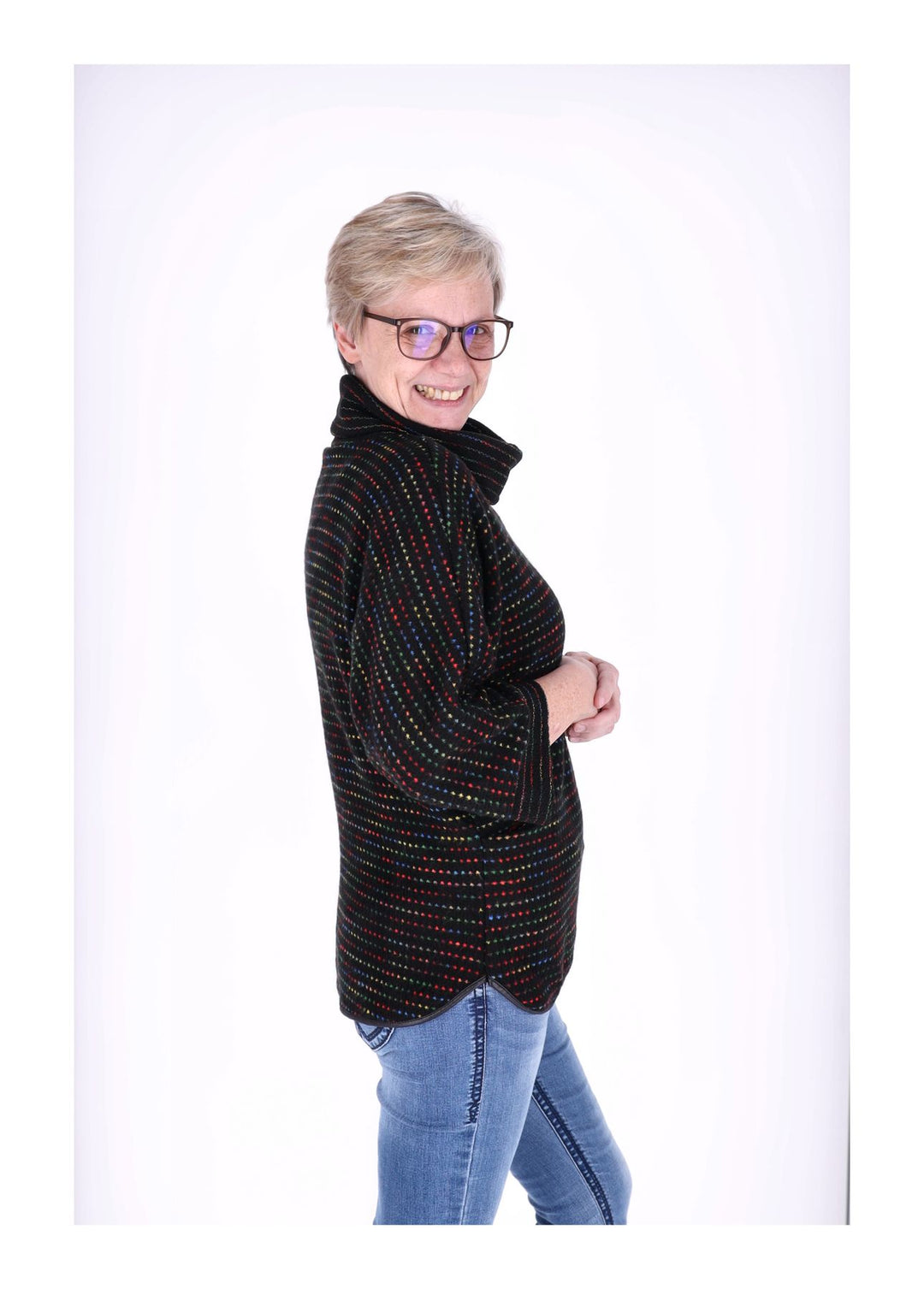 Splash of Color Damen Shirt Rollkragen