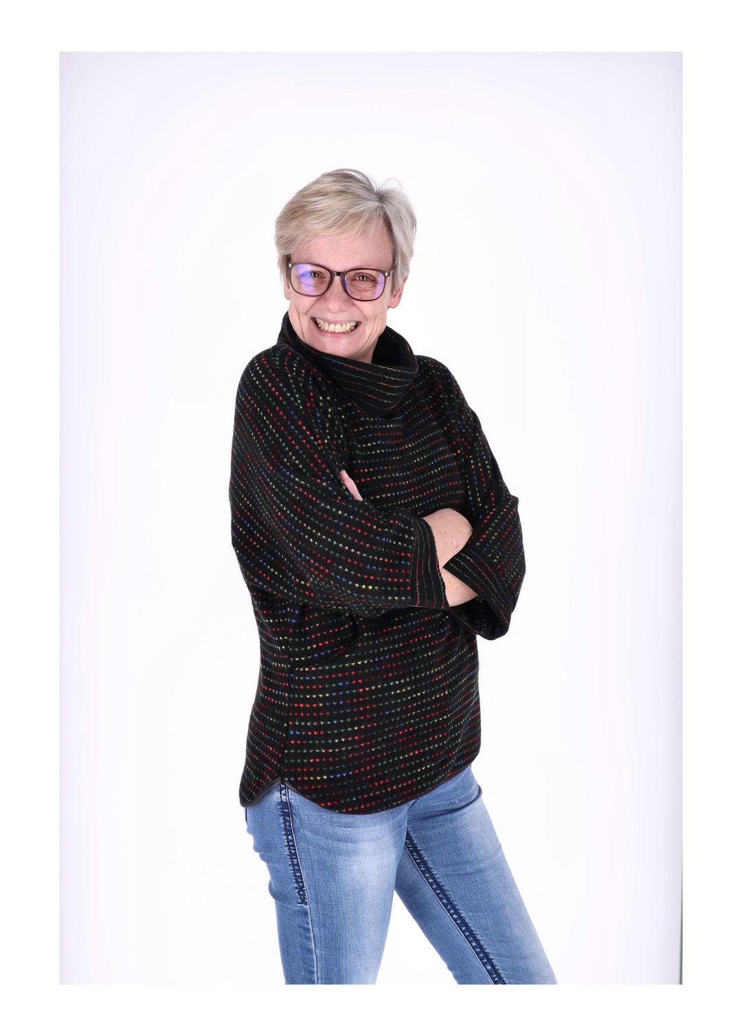 Splash of Color Damen Shirt Rollkragen