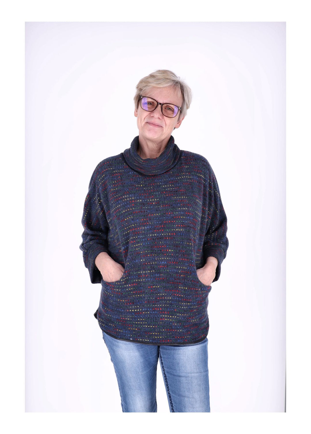 Splash of Color Damen Shirt Rollkragen