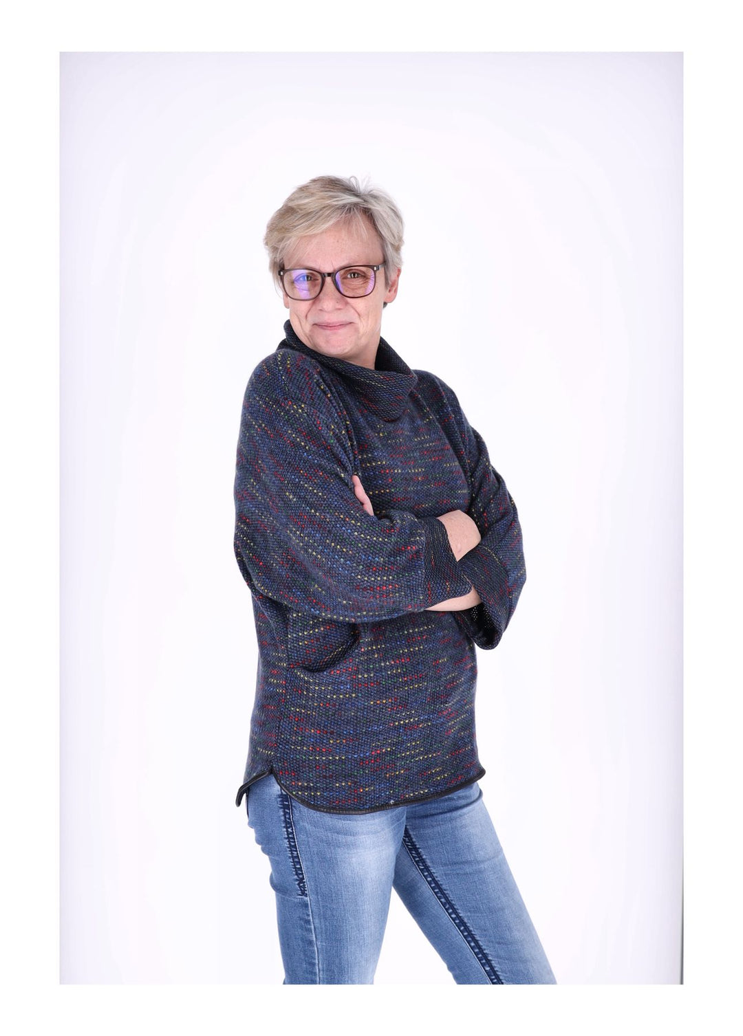 Splash of Color Damen Shirt Rollkragen