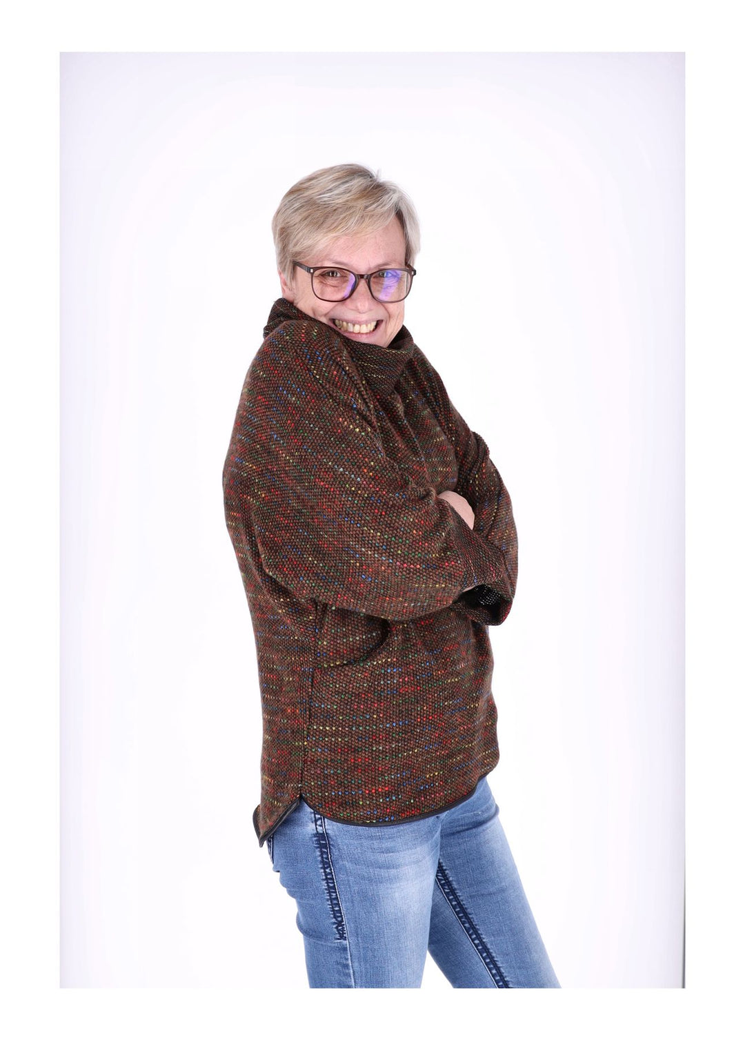 Splash of Color Damen Shirt Rollkragen
