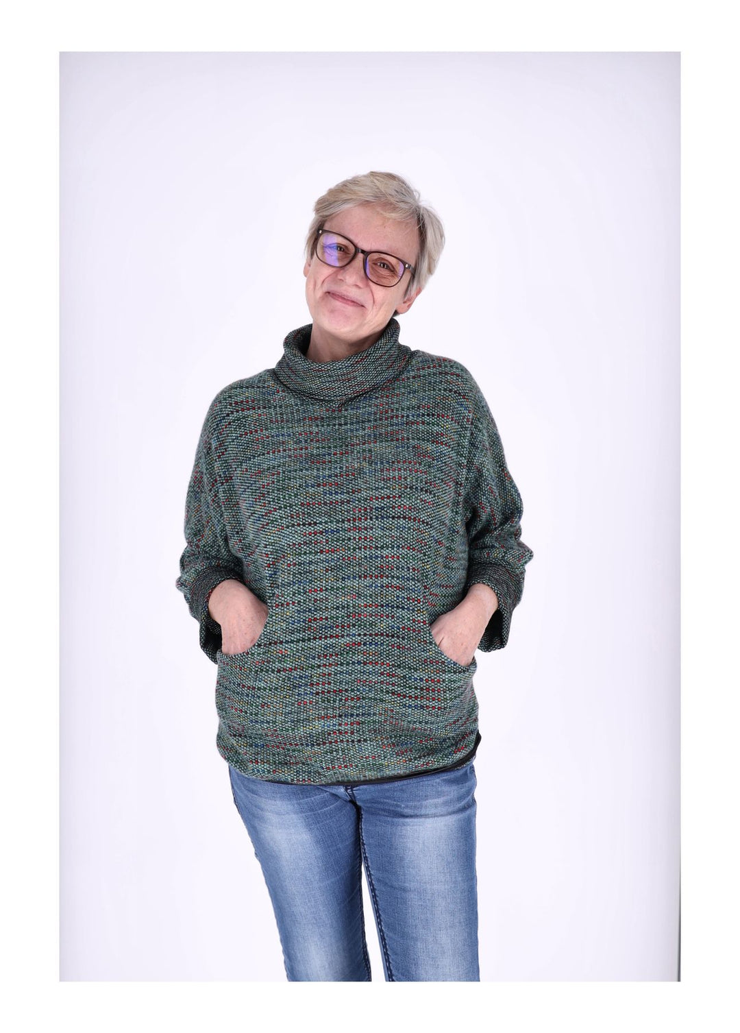 Splash of Color Damen Shirt Rollkragen