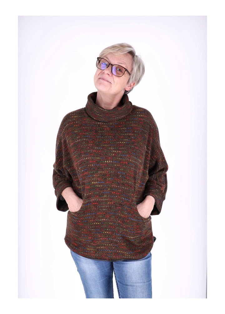 Splash of Color Damen Shirt Rollkragen