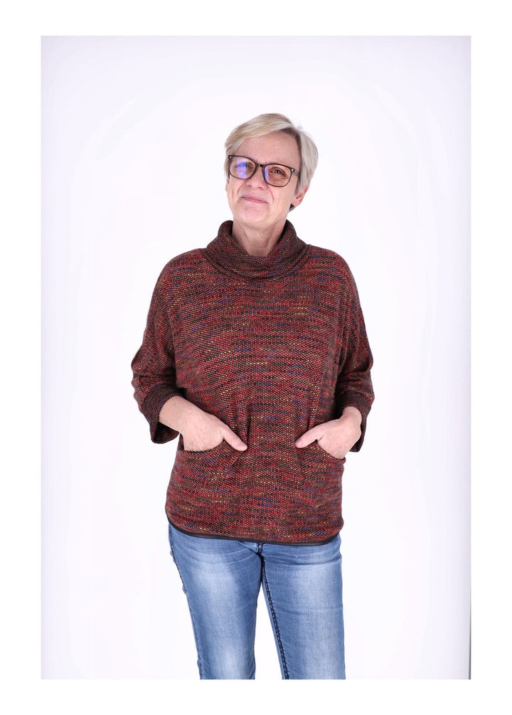 Splash of Color Damen Shirt Rollkragen