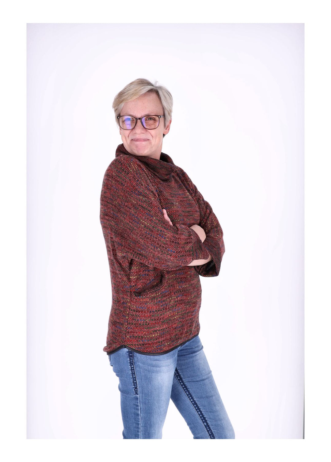 Splash of Color Damen Shirt Rollkragen