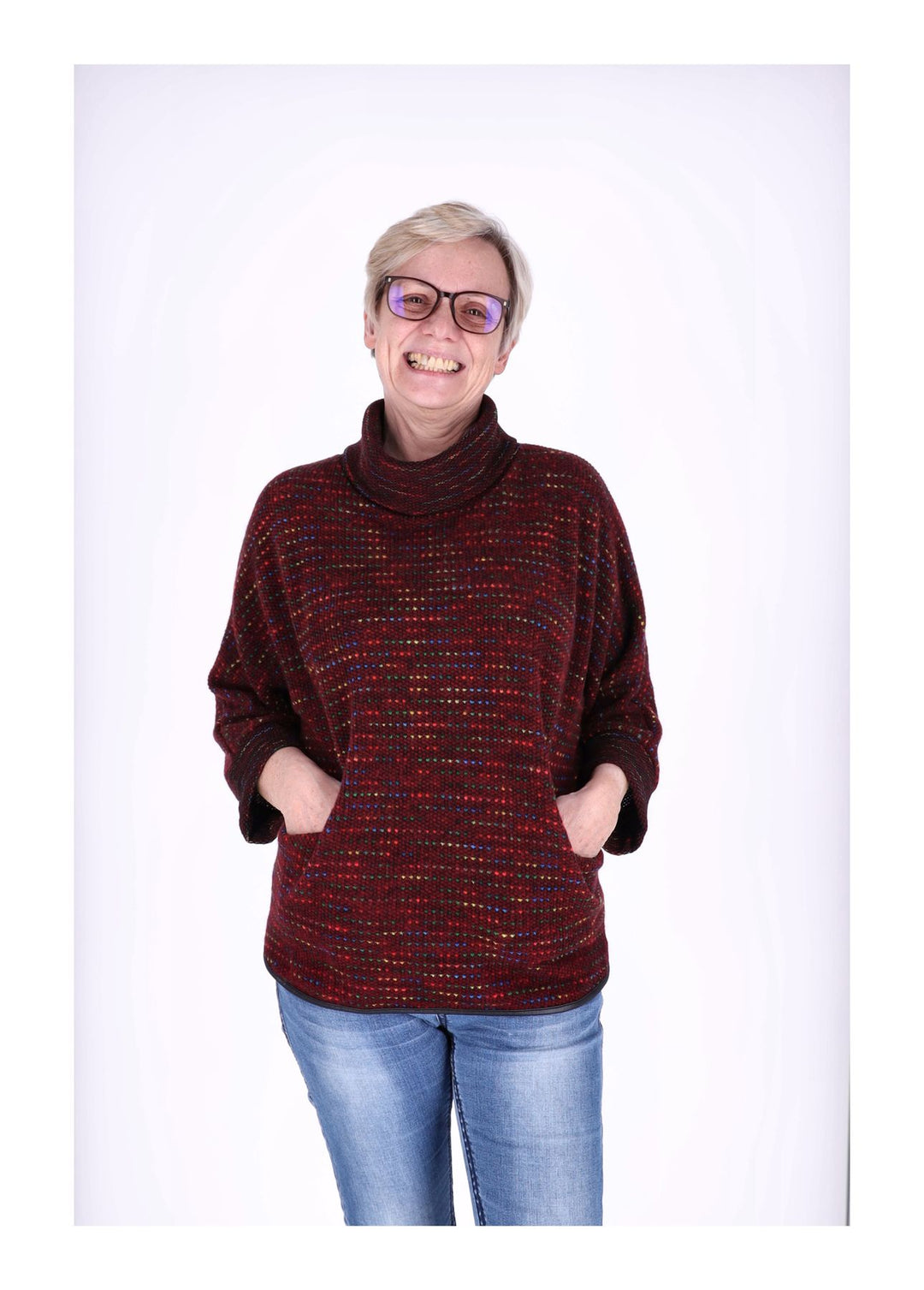 Splash of Color Damen Shirt Rollkragen