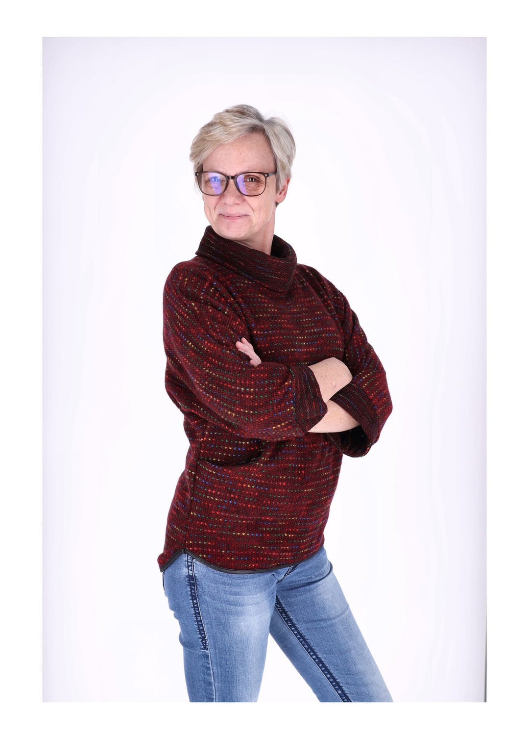 Splash of Color Damen Shirt Rollkragen