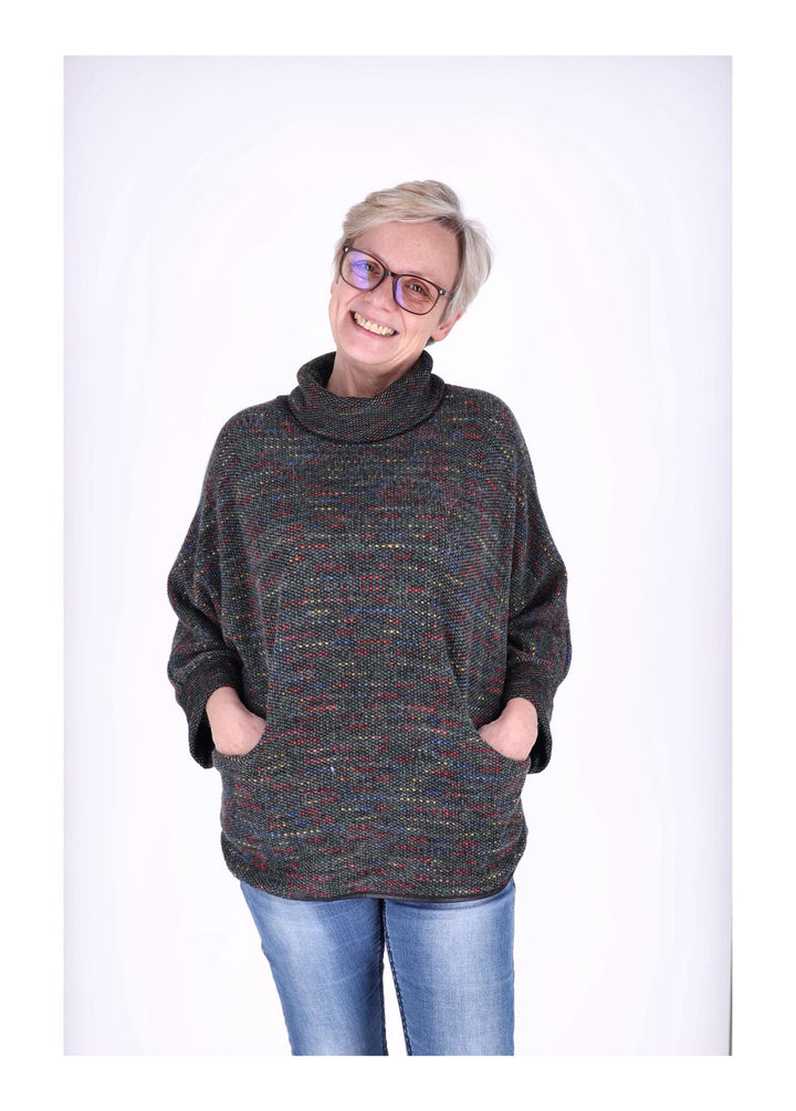 Splash of Color Damen Shirt Rollkragen