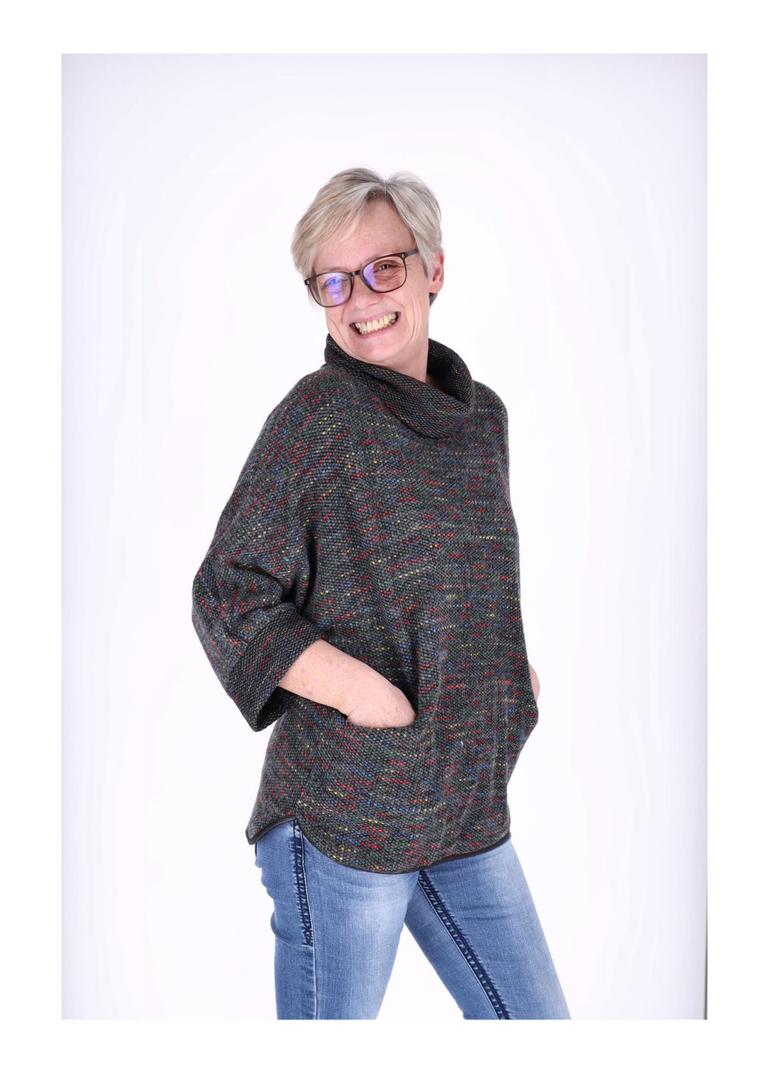 Splash of Color Damen Shirt Rollkragen