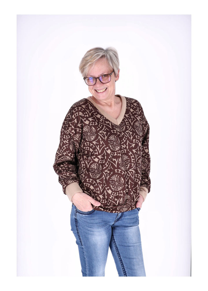 Splash of Color Damen Sweatshirt V-Ausschnitt